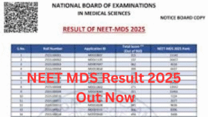 NEET MDS Result 2025